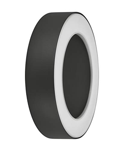 LEDVANCE LED Wand- und Deckenleuchte | Leuchte für Außenanwendungen | Warmweiß | 202,0 mm x 45,0 mm | OUTDOOR SURFACE ROUND Grey von LEDVANCE