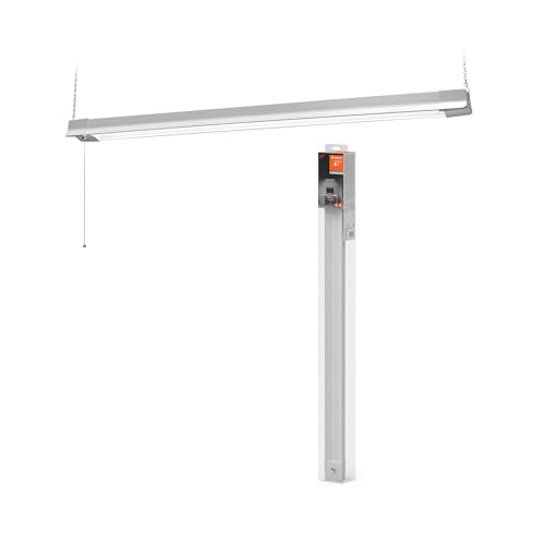 LEDVANCE OFFICE LINE Abgependelte Bürodeckenleuchte mit Zugschalter in Weiß, 1.1 m lang, 41 W / 3400 lm, kaltweiß (4000 K), funktionales Design für Büroanwendungen, CRI 80, IP20. von LEDVANCE