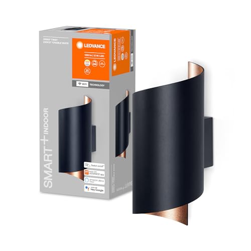 LEDVANCE ORBIS TWIST SMART+ Wi-Fi Leuchte, dimmbare LED Wandleuchte, 12W, Farbtemperatur von 3000 - 6500K, 600 Lumen, Farbkombination schwarz/kupfer, aufgedrehter Zylinderform, 23x12cm LEDVANCE ORBIS TWIST SMART+ Wi-Fi Leuchte, dimmbare LED Wandleuchte, 12W, Farbtemperatur von 3000 - 6500K, 600 Lumen, Farbkombination schwarz/kupfer, aufgedrehter Zylinderform, 23x12cm von LEDVANCE