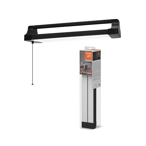 LEDVANCE Office Line Double Rotatable LED-Arbeitsplatzleuchte, schwarz, 24W, 2700lm, konzentrationsfördernde kaltweiße Lichtfarbe, rotierbarer Leuchtenkörper, lange Lebensdauer, IP20, 4000K von LEDVANCE