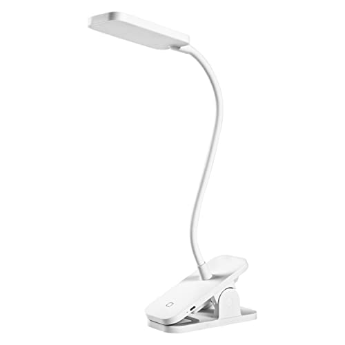 LEDVANCE PANAN Clip Mobile Lese- und Tischleuchte, weiß, 5,2W, 130lm, batteriebetrieben, Clip und flexibler Leuchtenkopf, LED-Modul mit kaltweißem Licht (4000K), Berührungssensor zum Ein-/Ausschalten von Ledvance