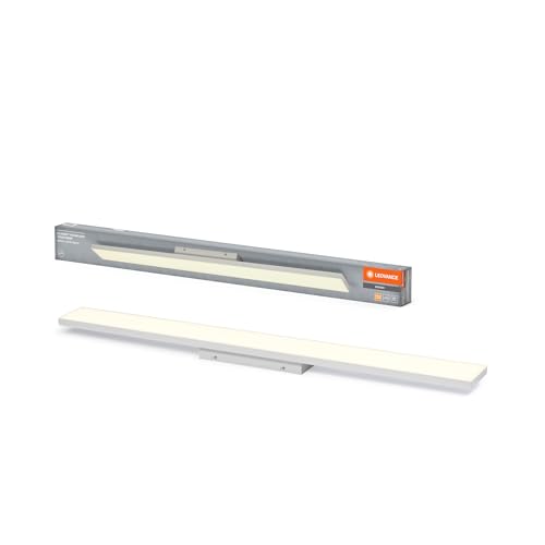 LEDVANCE Planon Frameless rahmenlose Panelleuchte in Weiß mit fortschrittlicher LED-Technik, 35 W, rechteckige Form (1200 x 100 mm), warmweiße Lichtfarbe bei 3000 K, Aluminium-Gehäuse von LEDVANCE