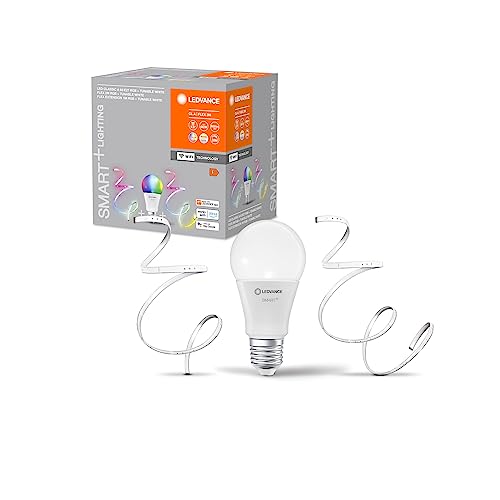 LEDVANCE SMART+ Bundle aus smarter WiFi RGB-Lampe + 2m-RGB-Lichtband + passender 1m-Erweiterung, 16 Mio Farben einstellbar, Lichtfarbe änderbar(2700-6500K), steuerbar mit Alexa, Google und Smartthings von Ledvance