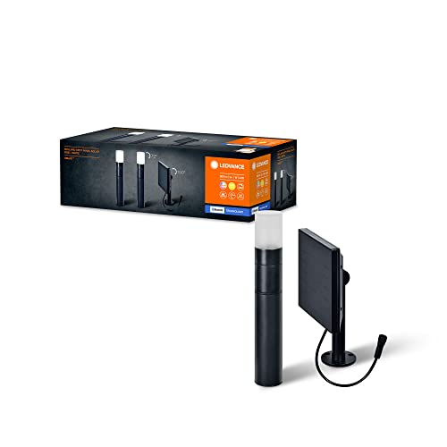LEDVANCE SMART+ Garten Bluetooth Solar Spot- & Wegeleuchte, warmweißes Licht (3000K), ohne Strom nutzbar, bis zu 6,5 Stunden bei 100% Licht, Schutzklasse IP44, schwarz von LEDVANCE