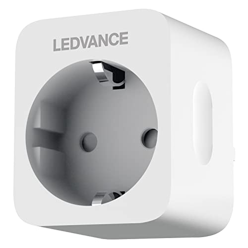 LEDVANCE wlan Steckdose, Wifi Stromzähler für Steckdose für das SMART Home. Kompatibel und Steuerbar mit google, Alexa oder per App, 2,4GHz, 1er-Pack von Ledvance