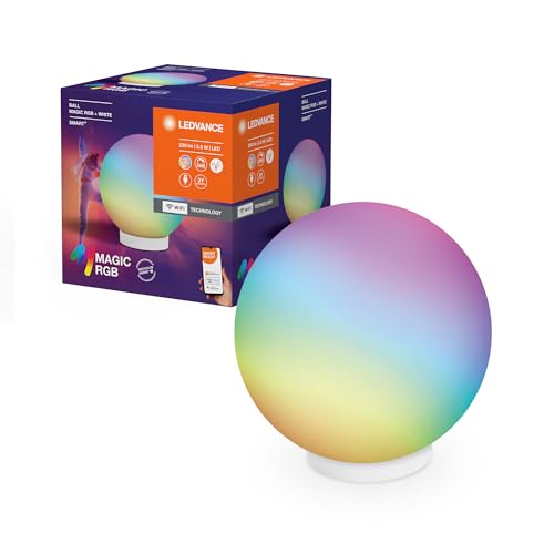 LEDVANCE SMART+ WIFI BALL LIGHT Mood- & Tischleuchte, schwarz, 5W, 200lm, dynamischer Magic RGB Lichteffekt, zwei Lichtquellen, dimmbar, lange Lebensdauer, einfache Montage, App-steuerbar, IP20 von Ledvance