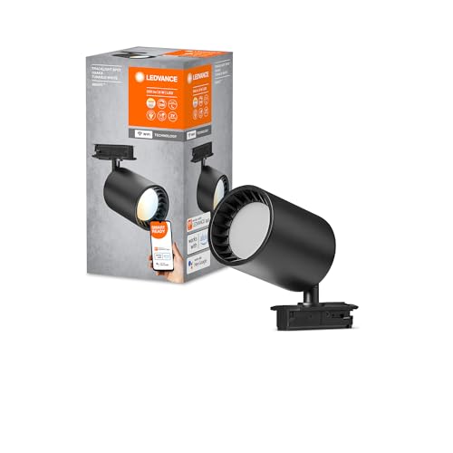 LEDVANCE SMART+ WiFi-Tracklight Schienensystem Leuchtenkopf, schwarz, 8W, 500lm, ausrichtbarer Leuchtenkopf, regulierbares Weißlicht (3000K-6500K), App-steuerbar, kompatibel mit Amazon, Google und Co. von Ledvance