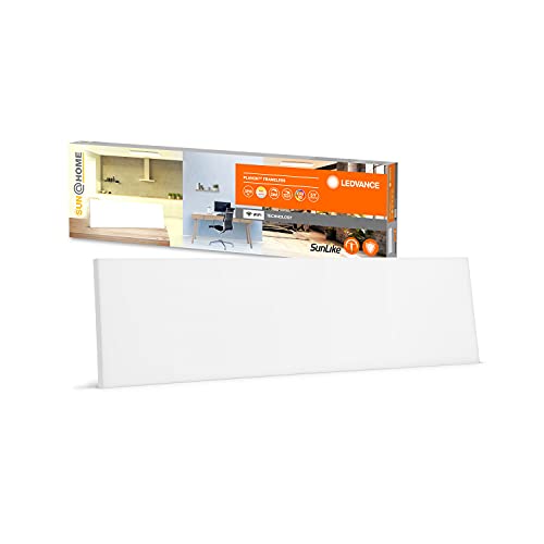 LEDVANCE SUN@HOME Deckenleuchte LED, WIFI Wandleuchte weiß 35W dimmbar, 3250 Lm, 2200-5000k, 120cmx30cm, CRI>95, SUN@HOME mit Alexa, google, App steuerbar, Smart+ Planon Frameless Square von LEDVANCE