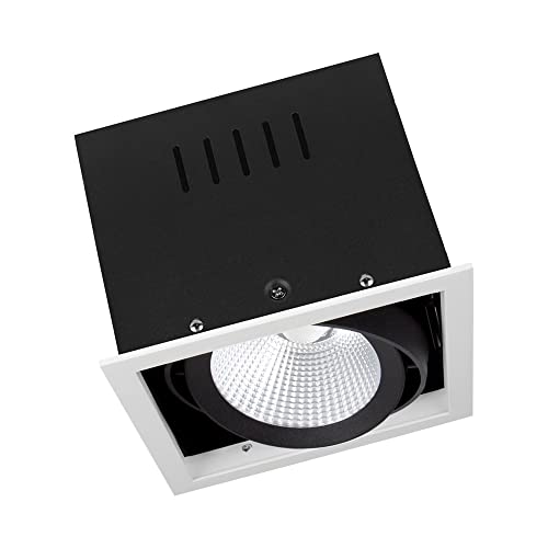LEDVANCE Schwenkbarer Einbaustrahler, single Spot, für Akzent- und Allgemeinbeleuchtung | energiesparend, Ersatz für 1x35W HID, warm weiß | SPOT MULTI 1x30W 3000K FL WT/BK LEDVANCE Schwenkbarer Einbaustrahler, single Spot, für Akzent- und Allgemeinbeleuchtung | energiesparend, Ersatz für 1x35W HID, warm weiß | SPOT MULTI 1x30W 3000K FL WT/BK von Ledvance