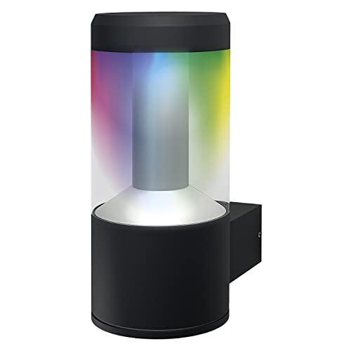 LEDVANCE Smarte LED-Wandleuchte mit Bluetooth Mesh Technologie, Lichtfarbe änderbar (2700-6500K), RGB-Farben änderbar, steuerbar mit Alexa, Google und Apple Voice, SMART+ BT Modern Lantern Multicolour von Ledvance