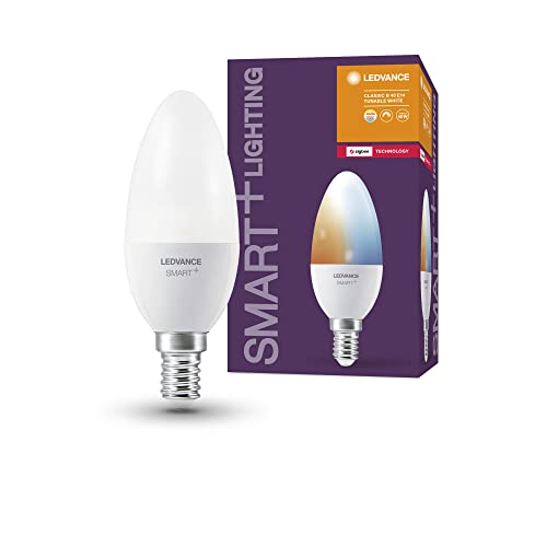 LEDVANCE Smart+ Lampe mit ZigBee Technologie, 5W, 40W-Ersatz, Sockel E14, Lichtfarbe Tunable White, 470lm, 1er Pack von Ledvance