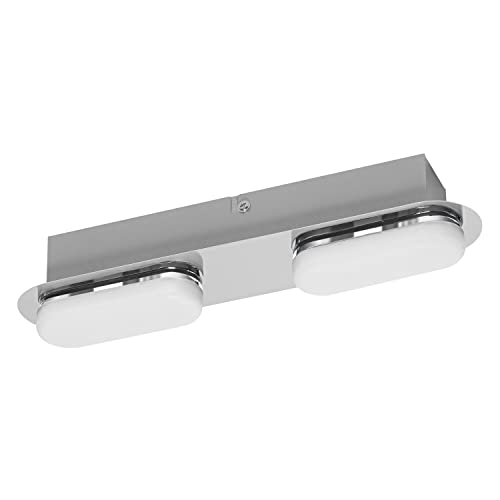 Ledvance Smart LED Badezimmerlampe chrome, 15W, 1400LM, 3000-6500K, 30cm, IP44, Orbis Duplo Wandleuchte, Badezimmerleuchte mit Wifi Technologie, dimmbar, steuerbar über App und Sprachassistenten von Ledvance