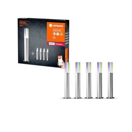 LEDVANCE Smarte Gartenleuchte mit ZigBee Technologie, 16 Mio RGB Farben, warmweiß bis tageslichtweiß einstellbar (2000-6500K), steuerbar mit Alexa, SMART+ ZB Gardenpole Multicolor von LEDVANCE