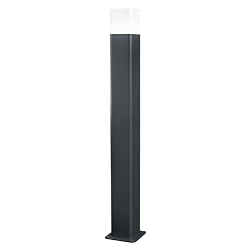 LEDVANCE Smarte LED Aussenleuchte, Stehleuchte mit WiFi Technologie für Außen, RGB-Farben änderbar, Aluminium dunkelgr, 80cm Höhe, Kompatibel mit Google und Alexa Voice Control, SMART+ WIFI CUBE von LEDVANCE