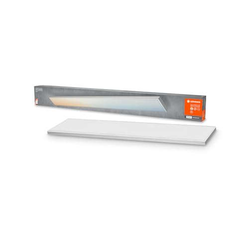 LEDVANCE Smart+ LED Deckenleuchte, Panel für Innen mit WiFi Technologie, Lichtfarbe änderbar (3000K-6500K), 120x10cm, Kompatibel mit Google und Alexa Voice Control, Frameless von LEDVANCE
