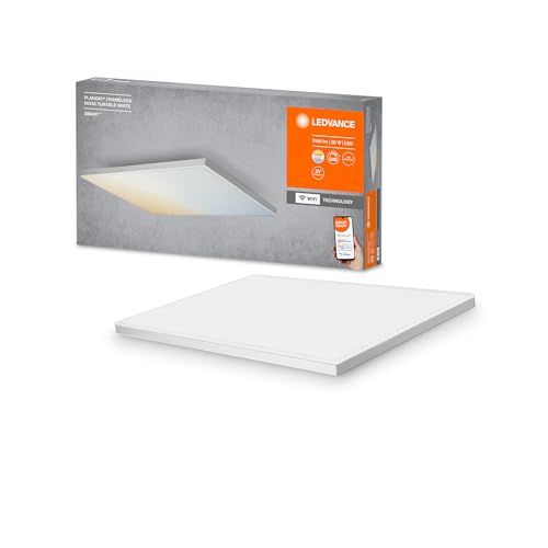LEDVANCE Smarte LED Deckenleuchte, Panel für Innen mit WiFi Technologie, Lichtfarbe änderbar (3000K-6500K), 600mm x 300mm, Kompatibel mit Google und Alexa Voice Control, SMART+ WIFI PLANON FRAMELESS von Ledvance