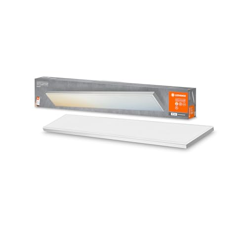 LEDVANCE Smarte LED Deckenleuchte, Panel für Innen mit WiFi Technologie, Lichtfarbe änderbar (3000K-6500K), 800mm x 100mm, Kompatibel mit Google und Alexa Voice Control, SMART+ WIFI PLANON FRAMELESS von Ledvance