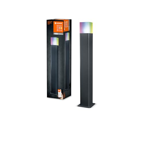 LEDVANCE Smarte LED Gartenleuchte, Stehleuchte mit WiFi Technologie für Außen, RGB-Farben änderbar, Aluminium dunkelgr, 50cm Höhe, Kompatibel mit Google und Alexa Voice Control von LEDVANCE