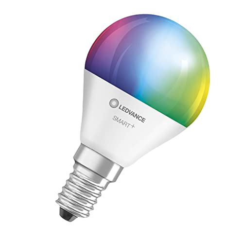 LEDVANCE Smarte LED-Lampe mit WiFi Technologie, Sockel E14, Dimmbar, Lichtfarbe änderbar (2700-6500K), RGB Farben änderbar, ersetzt Glühlampen mit 40 W, SMART+ WiFi Mini Bulb Multicolour, 3er-Pack von Ledvance