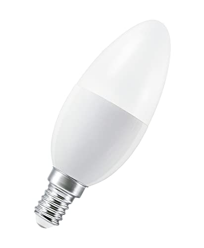 LEDVANCE Smarte LED-Lampe mit WiFi Technologie, Sockel E14, Dimmbar, Warmweiß (2700 K), ersetzt Glühlampen mit 40 W, SMART+ WiFi Candle Dimmable, 3er-Pack von Ledvance