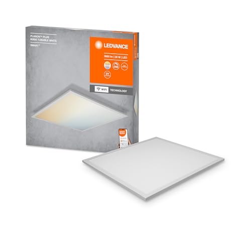 LEDVANCE Smarte LED Panel Leuchte mit WiFi Technologie für Innen, Lichtfarbe änderbar (3000-6500K), 1200mm x 300mm, Kompatibel mit Google & Alexa Voice Control, White, 1 Stück (1er Pack) von Ledvance