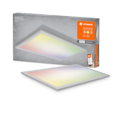 Ledvance Smarte LED Panel Leuchte mit WiFi Technologie für Innen, Lichtfarbe änderbar (3000-6500K) RGB Farben änderbar, Kompatibel mit Google & Alexa, SMART+ PLANON PLUS MULTICOLOR, 1 Stück (1er Pack) von Ledvance