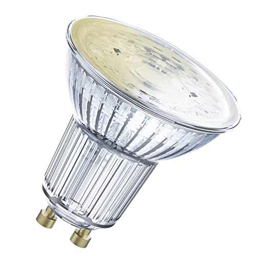 LEDVANCE Smarte LED-Reflektorlampe mit WiFi Technologie, Sockel GU10, Warmweiß (2700 K), Dimmbar, ersetzt Reflektorlampen mit 40 W, SMART+ WiFi SPOT GU10 Dimmable, 1er-Pack von Ledvance