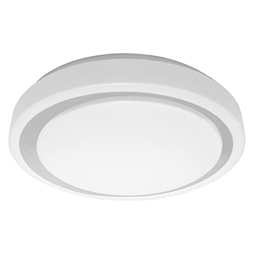 LEDVANCE Smarte LED Wand-und Deckenleuchte für Innen mit WiFi Technologie, Lichtfarbe änderbar (3000K-6500K), Grau, 380mm, Kompatibel mit Google und Alexa Voice Control, SMART+ WIFI ORBIS MOON von LEDVANCE