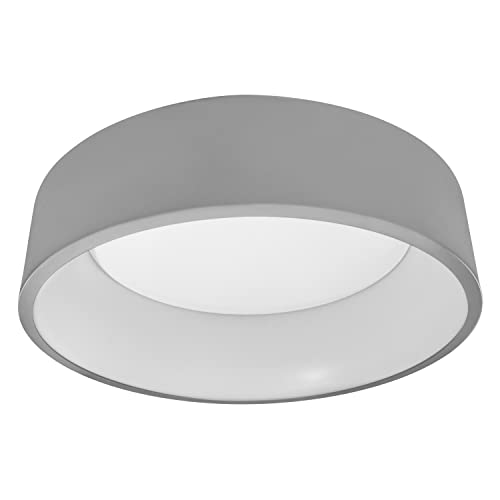 LEDVANCE Smarte LED Wand-und Deckenleuchte für Innen mit WiFi Technologie, Lichtfarbe änderbar (3000K-6500K), Grau, 450mm, Kompatibel mit Google und Alexa Voice Control, SMART+ WIFI ORBIS CYL von LEDVANCE