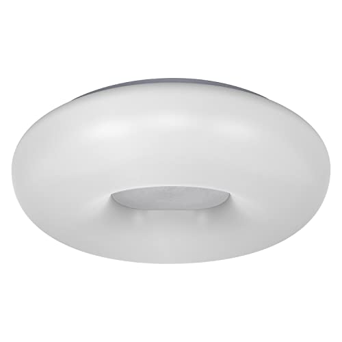 LEDVANCE Smarte LED Wand-und Deckenleuchte für Innen mit WiFi Technologie, Lichtfarbe änderbar (3000K-6500K), Weiss, 400mm, Kompatibel mit Google und Alexa Voice Control, SMART+ WIFI ORBIS DONUT von LEDVANCE