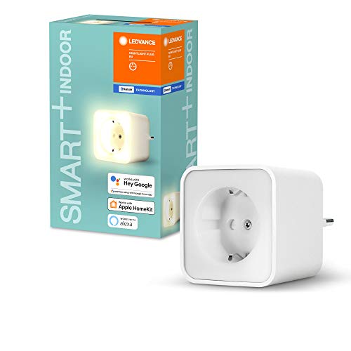 LEDVANCE Smarte Steckdose mit Bluetooth Mesh Technologie und integriertem Nachtlicht zur Einbindung konventioneller Geräte ins Smart Home, steuerbar mit Alexa, Google und Apple, NIGHTLIGHT PLUG,4-Pack von Ledvance