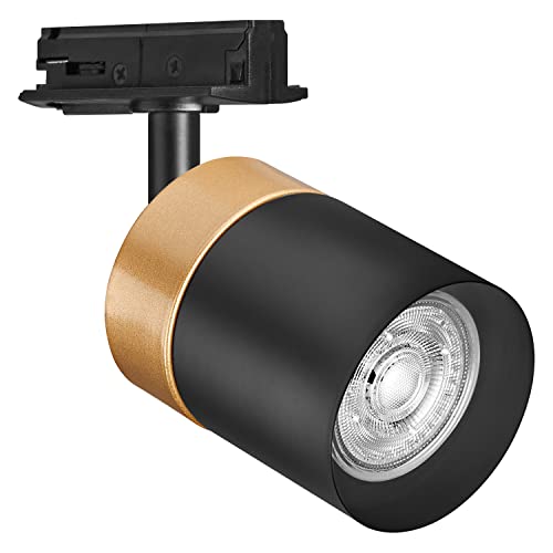 LEDVANCE TRACKLIGHT Schienensystem-Leuchtenkopf, gold/schwarz, mit GU10-Sockel, kann mit einfacher oder smarter Lampe bestückt werden, smart, WiFi, loftartiges Design, Schutzklasse IP20 von Ledvance