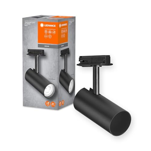 LEDVANCE TRACKLIGHT Schienensystem-Leuchtenkopf, schwarz, mit GU10-Sockel, kann mit einfacher oder smarter Lampe bestückt werden, smart, WiFi, loftartiges Design, Schutzklasse IP20 4058075756625 von Ledvance