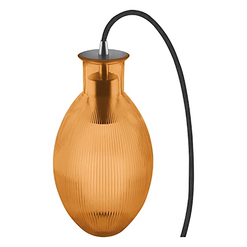 LEDVANCE Vintage Edition 1906, Tischleuchte mit E27 Sockel, Oranges Glas, Ohne Leuchtmittel, Carved Table Grape von LEDVANCE