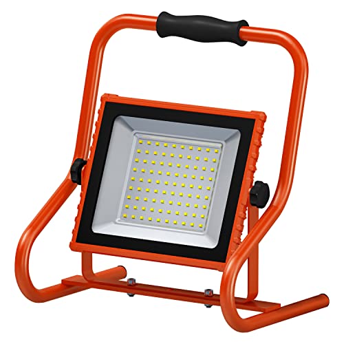 LEDVANCE Worklight - LED Stableuchte 10W mit Akku, Strahler mit 4000K kaltweiß, 800 Lumen, LED Werkstattleuchte flexibel einsetzbar dank schwenkbarem Leuchtkopf, LED Lampe, IP44 von Ledvance