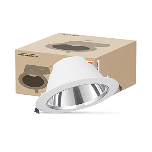 LEVANCE Downlights mit einstellbarer Lichtfarbe, Ersatz für 2x18W CFLi | energiesparend, 18 W, Aluminium (Gehäuse), Polycarbonat (Diffusor) | DL COMFORT DN 155 18W 3CCT IP54 WT von Ledvance