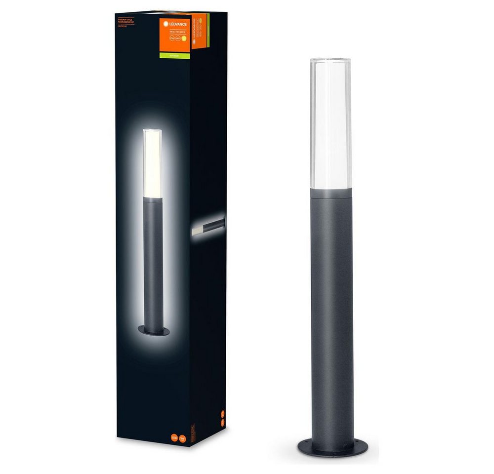 Ledvance Außen-Stehlampe LED Wegeleuchte Endura in Dunkelgrau und Weiß 7W 470lm IP44, LED von Ledvance
