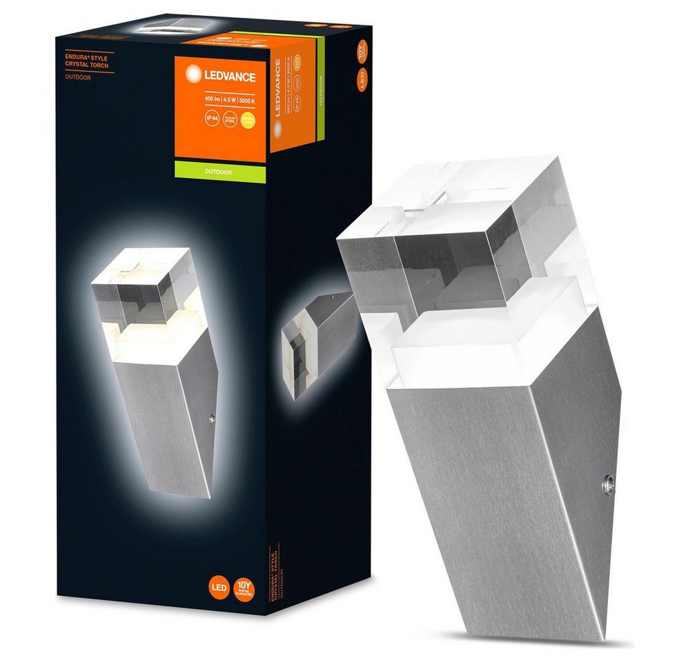 Ledvance Außen-Wandleuchte LED Wandleuchte Endura in Silber 4,5W 400lm IP44 angewinkelt, LED Ledvance Außen-Wandleuchte LED Wandleuchte Endura in Silber 4,5W 400lm IP44 angewinkelt, LED von Ledvance