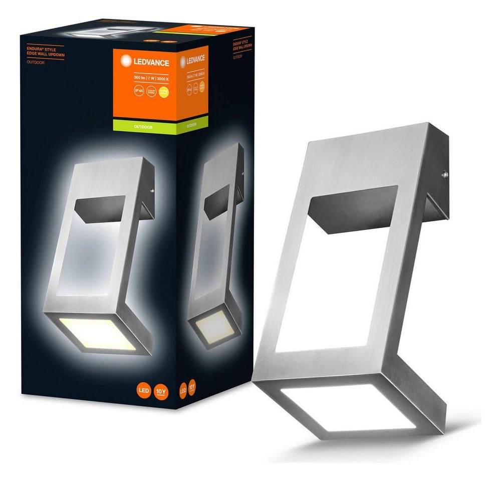 Ledvance Außen-Wandleuchte LED Wandleuchte Endura in Silber und Weiß 7W 360lm IP44, LED Ledvance Außen-Wandleuchte LED Wandleuchte Endura in Silber und Weiß 7W 360lm IP44, LED von Ledvance