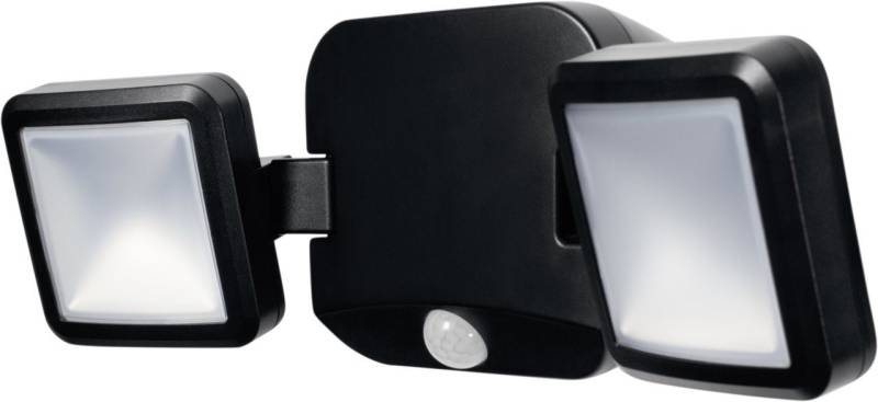 Ledvance Außen-Wandleuchte Ledvance LED Spotlight Double schwarz, Inkl. Leuchtmittel, Mit Bewegungsmelder nicht dimmbar nicht Smart Home-fähig von Ledvance