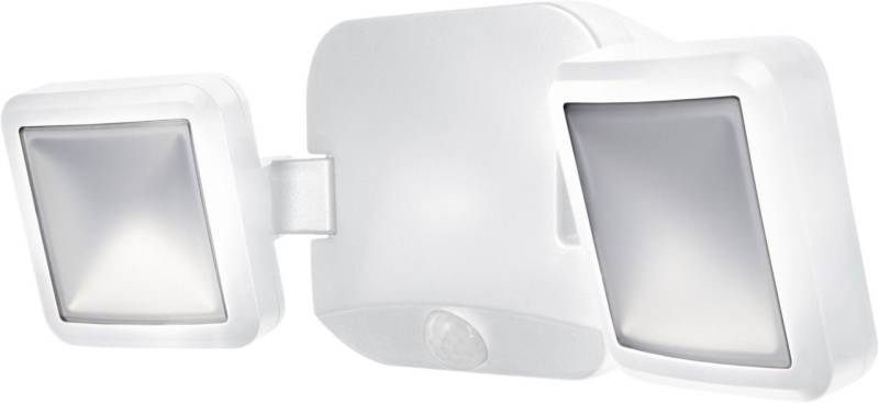 Ledvance Außen-Wandleuchte Ledvance LED Spotlight Double weiß, Inkl. Leuchtmittel, Mit Bewegungsmelder nicht dimmbar nicht Smart Home-fähig von Ledvance