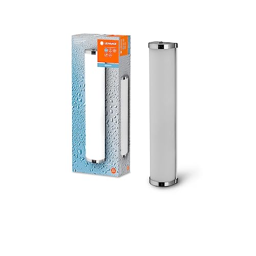 LEDVANCE BATHROOM CLASSIC CYLINDER Badezimmer-Wandleuchte 455mm, Chrom, E14-Sockel, kann mit smarter Lampe bestückt werden, hochwertige Verarbeitung, Zylinderform, IP44 Schutzklasse von LEDVANCE