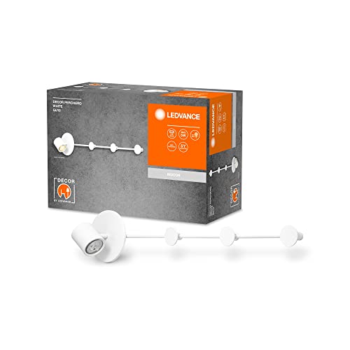 LEDVANCE DECOR Perchero Garderobenhaken 765mm, weiß, GU10-Sockel, kombinierte Nutzung von Garderobenhaken und Leuchte, eingebautes LED-Modul mit warmweißer Lichtfarbe (3000K), Schutzklasse IP20 von LEDVANCE