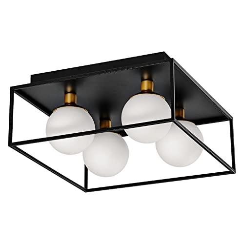 Ledvance DECOR Square Badezimmer-Deckenleuchte 350x350 IP44, schwarz, G9 Sockel für den Austausch des Leuchtmittels, kann mit einfacher oder smarter Lampe bestückt werden, Schutzklasse IP20 von Ledvance