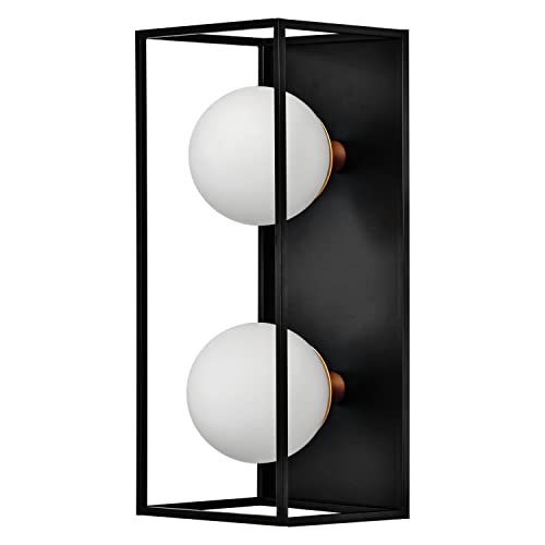 Ledvance DECOR Square Badezimmer-Wandleuchte 350X150 IP44, schwarz, G9 Sockel für den Austausch des Leuchtmittels, kann mit einfacher oder smarter Lampe bestückt werden, Schutzklasse IP20 von Ledvance