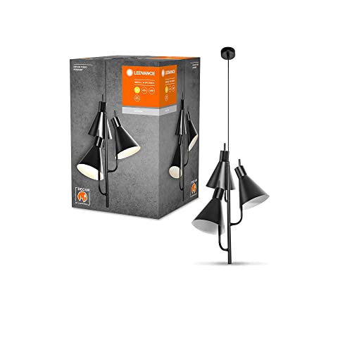 Ledvance DECOR Tokio Pendant Pendelleuchte, schwarz, 14W, 1260lm, LED-Modul mit warmweißer Lichtfarbe (3000K), japanischer Stil, lange Lebensdauer von 30.000 Stunden, Schutzklasse IP20 von Ledvance