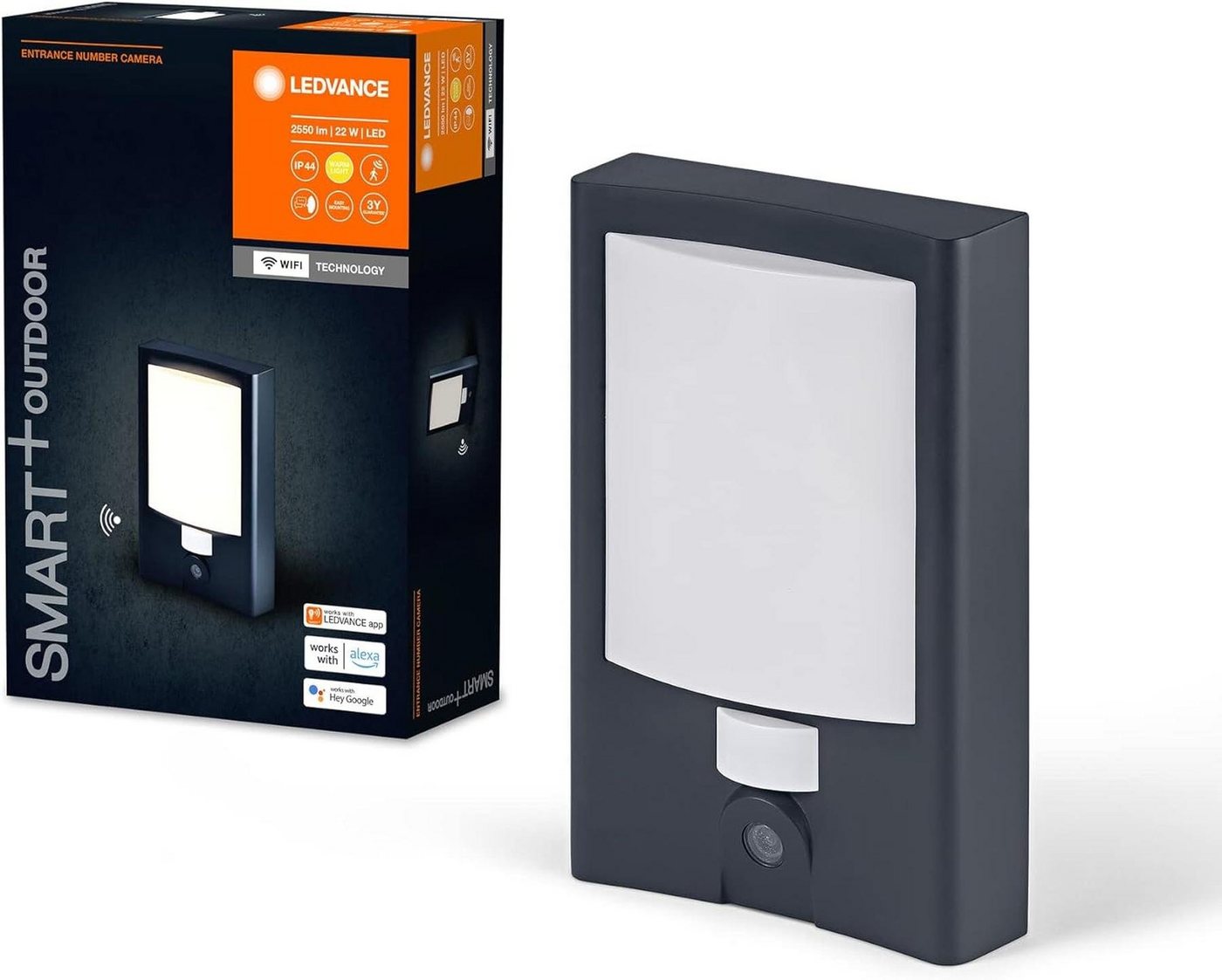 Ledvance Hausnummer LEDVANCE SMART+ Outdoor warmweißes Licht (3000 K) smarte WIFI-Technolo von Ledvance
