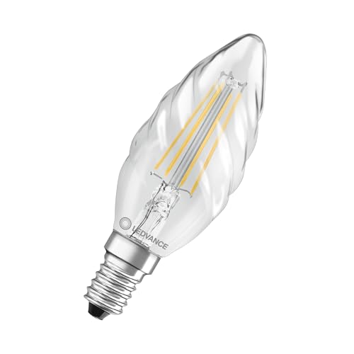 Ledvance LED Classic E14 Kerze Fadenlampe Klar 4W 470lm - 827 Extra Warmweiß | Ersatz für 40W von Ledvance