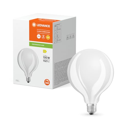 LEDVANCE LED Classic E27 Globe Matt 11W 1521lm - 827 Extra Warmweiß | Dimmbar - Ersatz für 100W von LEDVANCE