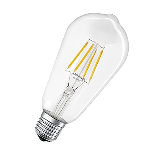 Ledvance LED Filament Smart+ ST64 Edison 6W = 60W E27 klar 810lm warmweiß 2700K Dimmbar App Google Alexa Apple HomeKit Bluetooth von LEDVANCE